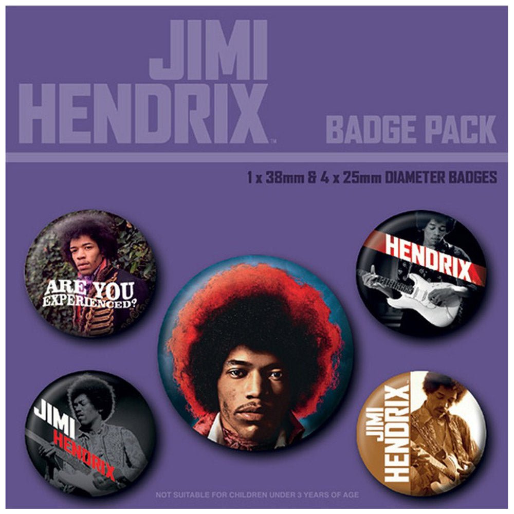 JIMI HENDRIX ジミヘンドリックス (追悼 55年 ) - Experience 5個セット / バッジ - PGS
